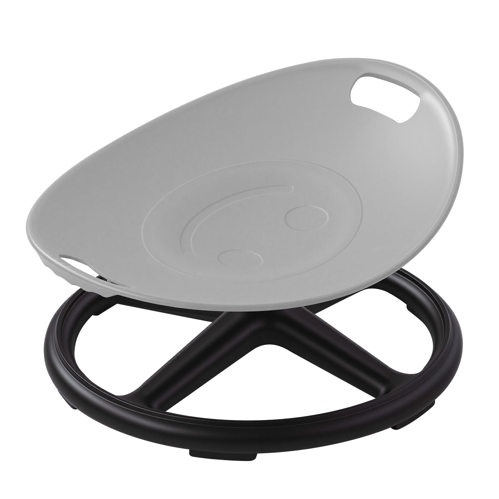Panana Kids Swivel Chair,Modern Design, Indoor Floor Seating with 360 Degree Rotation Base, Safety Handle & Non-Slip Design,Children's Spinning Seat for Sensory Balance Coordination (Grey)
