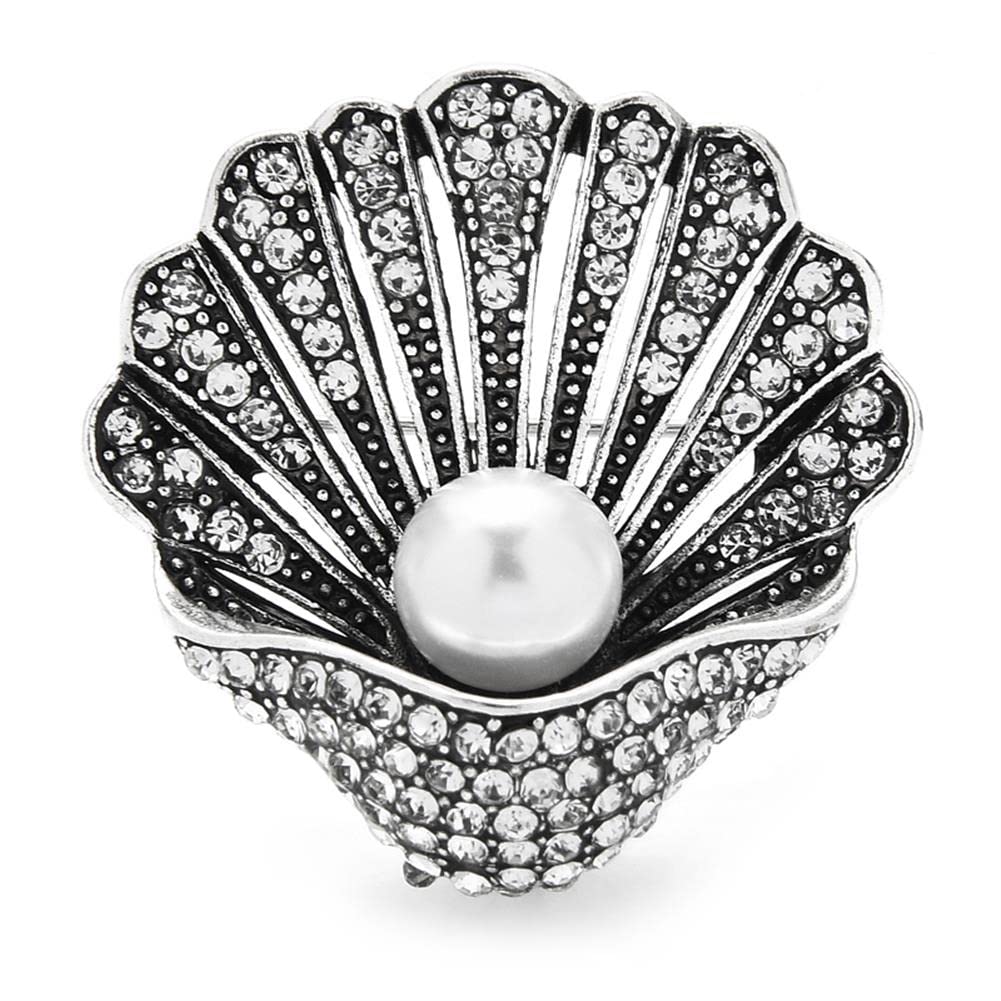 Broschennadel, Anstecknadel for Rucksäcke, Damen, Sammlung und Präsentation, Anstecknadeln, Broschen und Anstecknadeln, Vintage-Strass-Muschel, Damen, Unisex-Design, lässige Büronadeln, Abzeichen