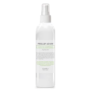 Phillip Adam Fragrance Free ترك في بلسم بخاخ و Detangler - Paraben Free & Silicone Free - مصمم لجميع أنواع الشعر - 8 fl. أونصة   
