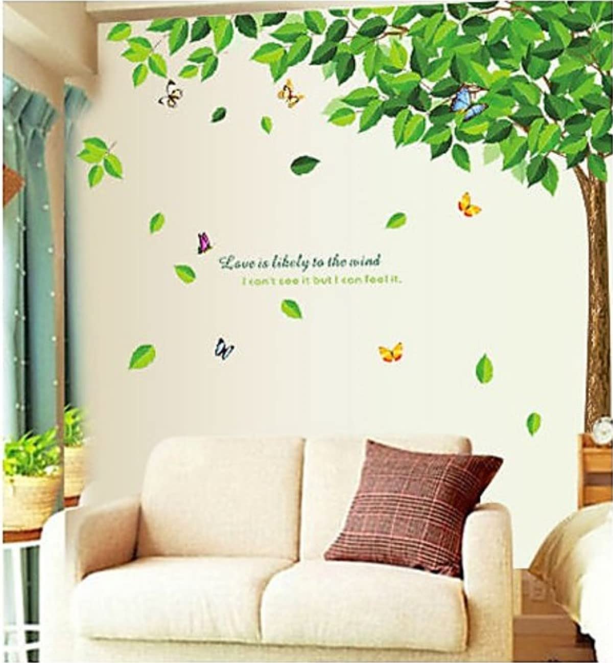 JAAMSO ROYALS Green Tree Wall Decals PVC Vinyl Wall Sticker for Home (60CM X 90CM) 4
