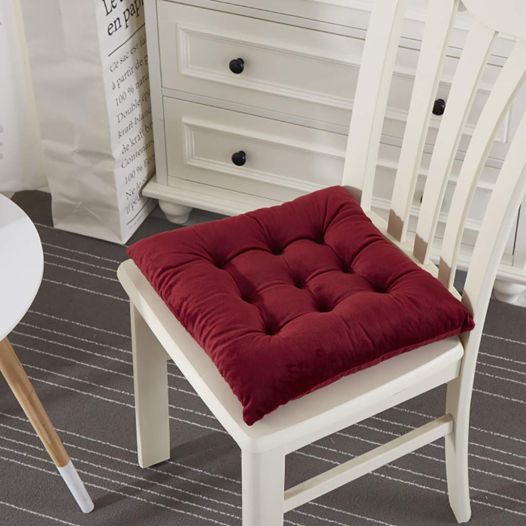 ZUODIANZHC Plush Chair pad, Anti-flattening Tatami Thicken Soft Dining chair Relief hip back Office Chair cushion Seat pad Driving comfort-B 40x40cm(16x16inch)