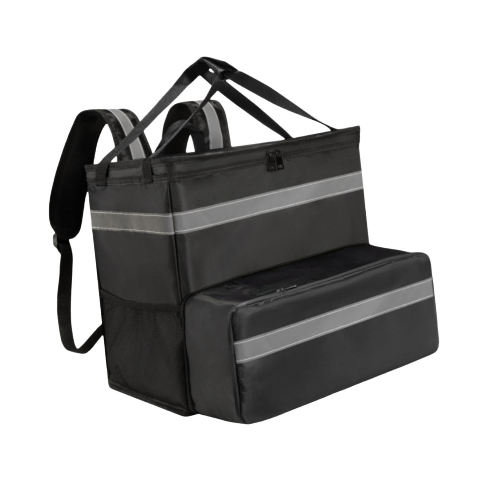 Mochila Expandible para Reparto de Pizza, con Cremallera Suave, Aislante, Resistente, Ligera Y Térmica, Ampliable, Individual