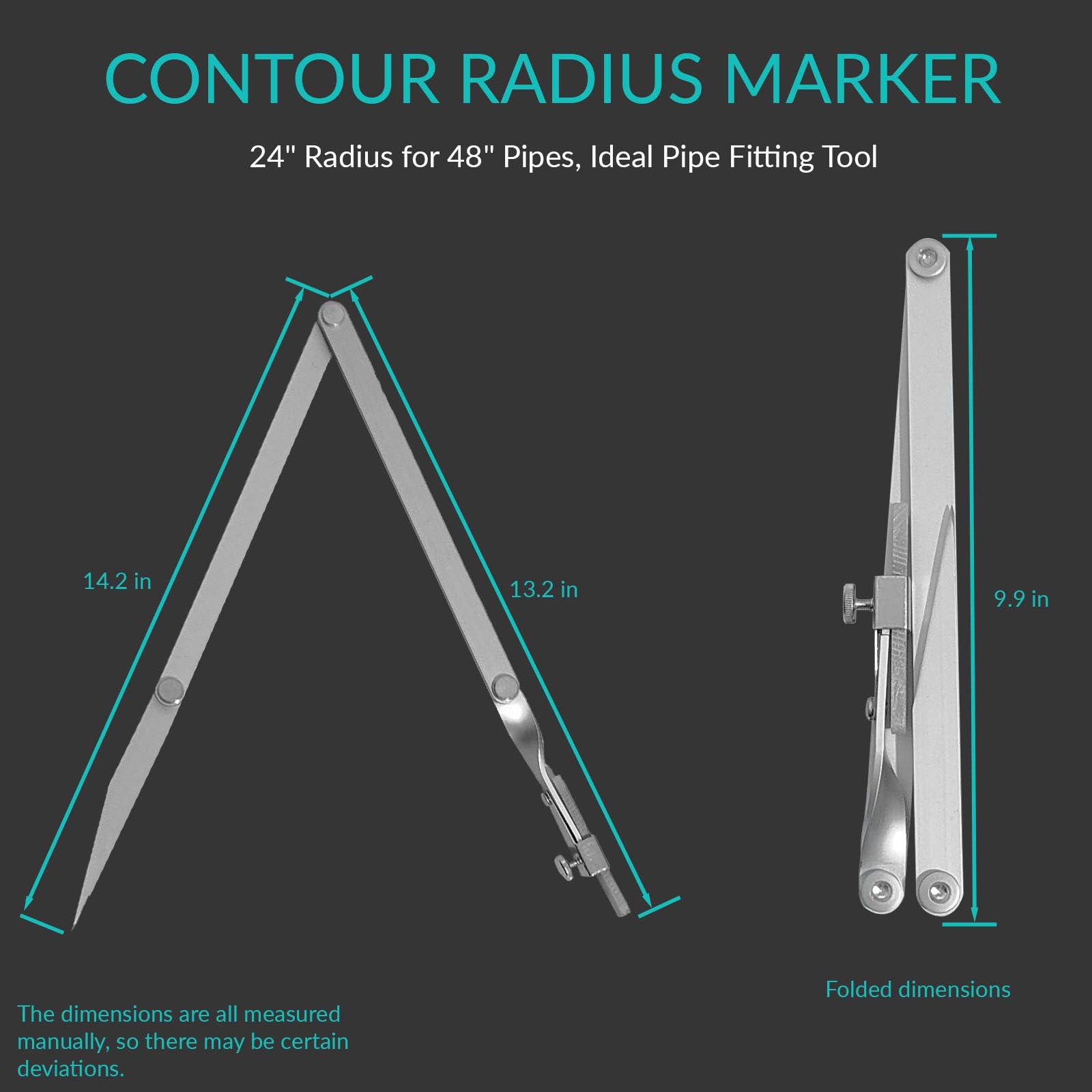 Up to 24" Contour Radius Marker, Curve O Mark with 5 Soapstone ＆ Holder — Amazon image 3