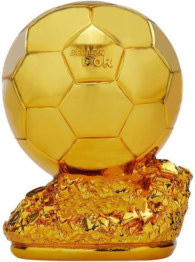 Football Trophy Champion Trophy Best Player Golden Ball Resin Material Electroplating Gold Color Football Commemorative Trophy Collection Football Fan Gift
