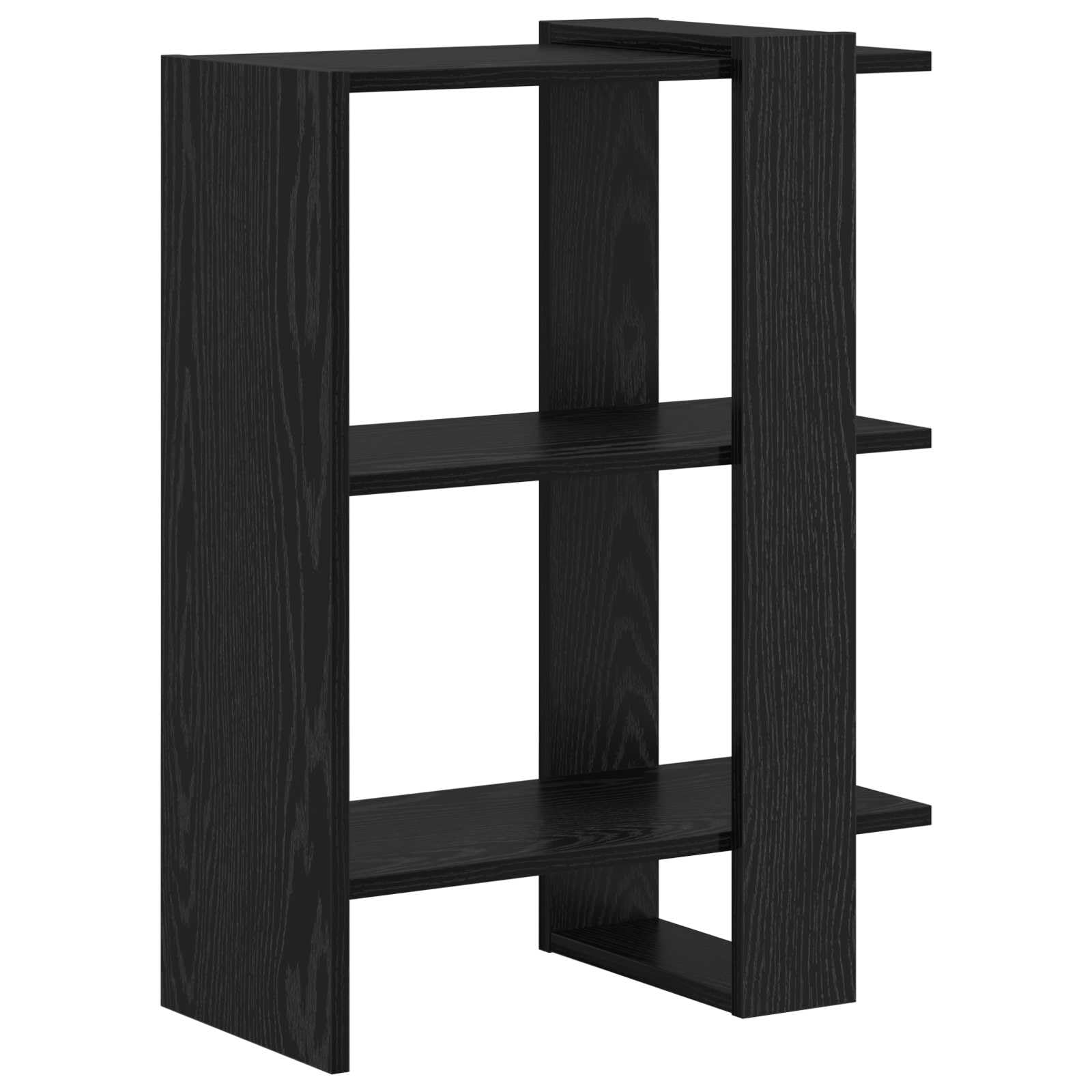 Estantería (2 estantes, 52 x 25 x 71,5 cm), color negro