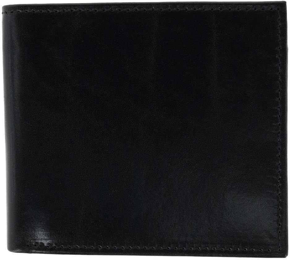Trafalgar Men's Cabot Cortina Bi-Fold Leather Wallet, Black