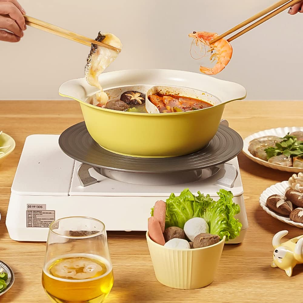 調理鍋 Amazon | Tomiki 仕切り鍋 両手鍋 20cm 卓上二食鍋 仕切り付き