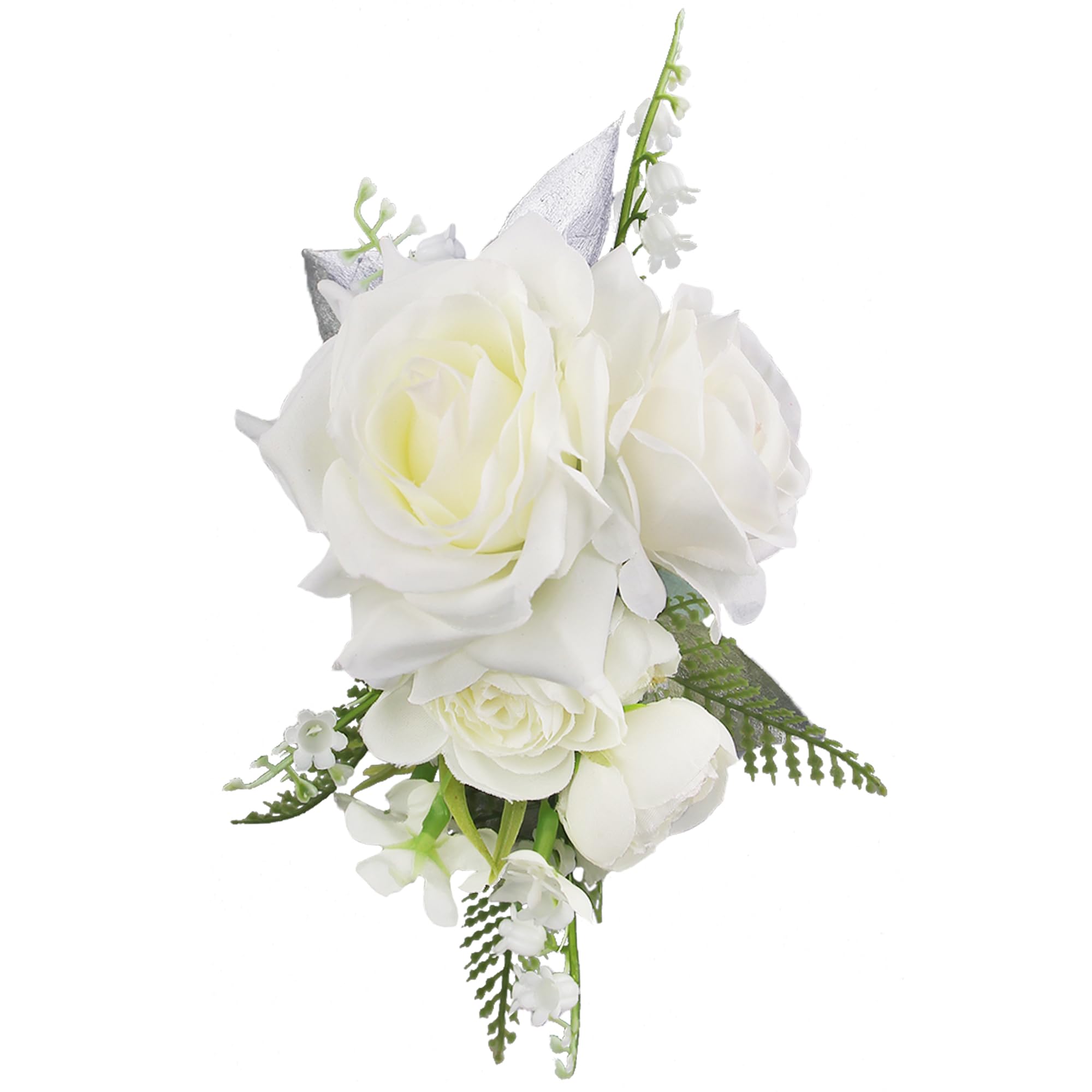 Amazon.com: Rinlong 1Pc Floral Shoulder Corsages White Green Silk