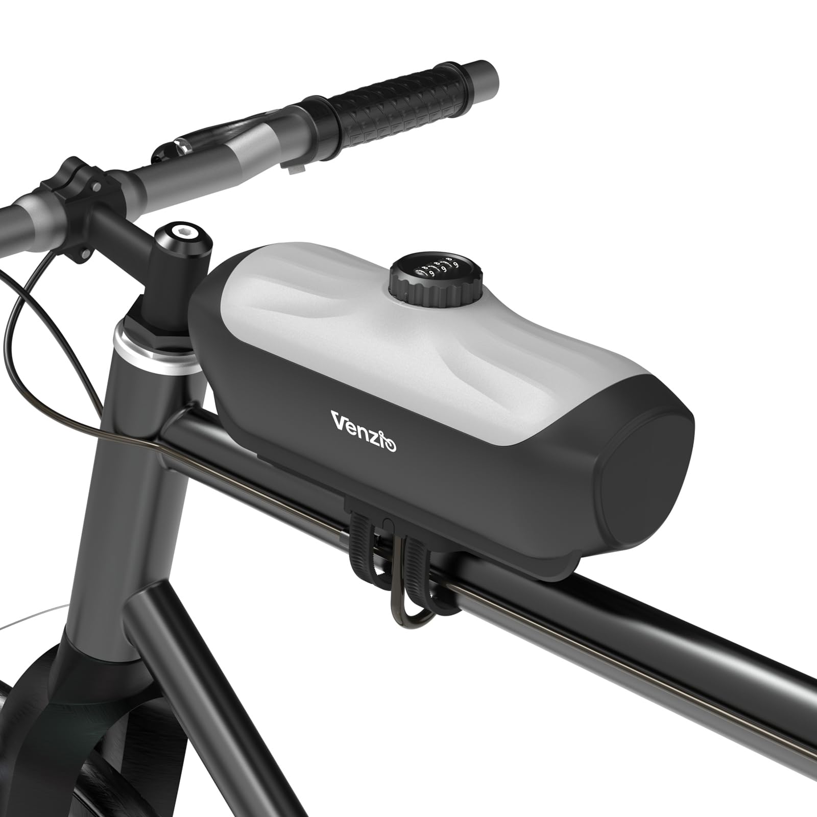 Venzio Borsa impermeabile per telaio della bici, borsa per tubo superiore con serratura a 3 cifre resettabile