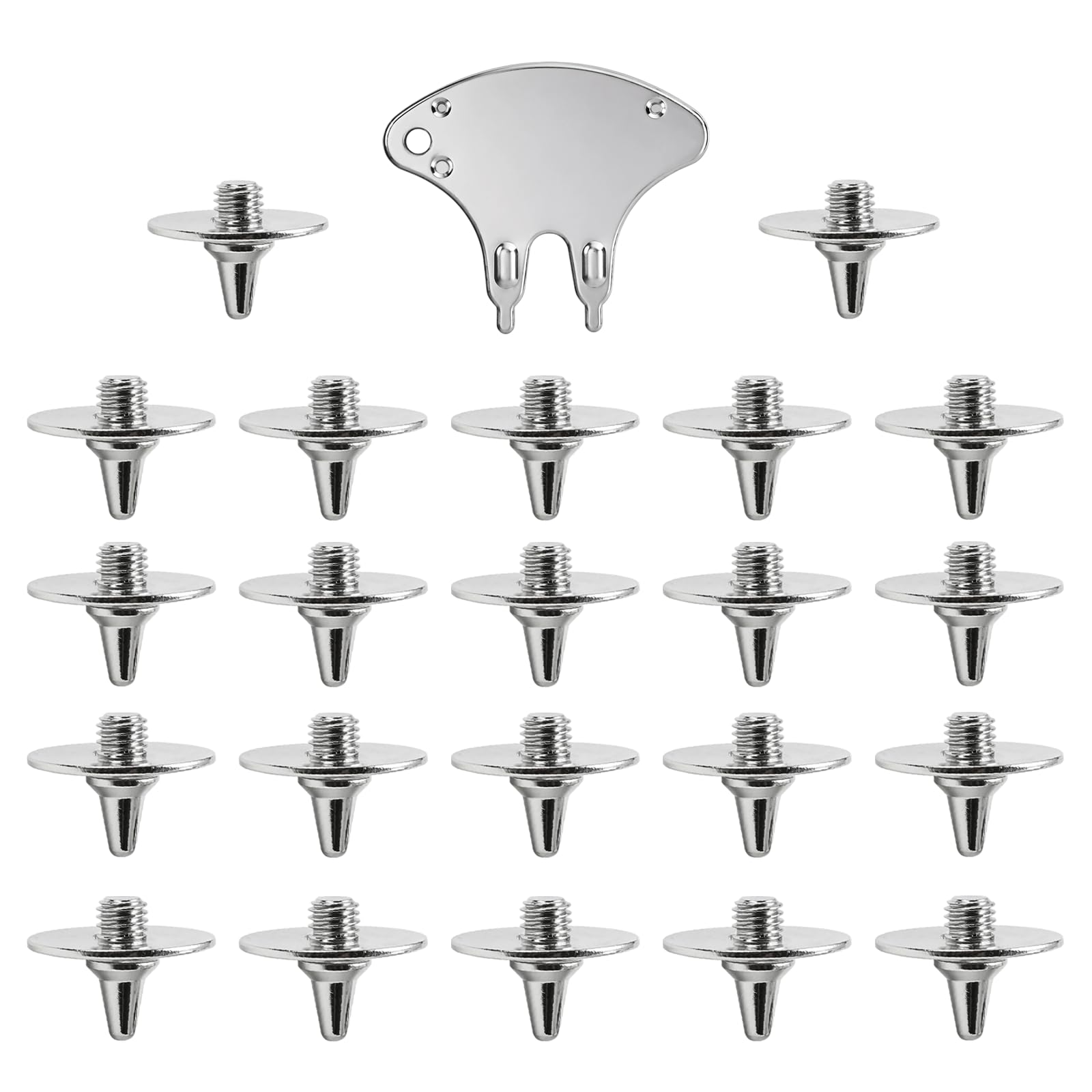 Elovara 22Pcs Premium Metal Cricket Spikes Replacement Set,Screw Shoe Studs