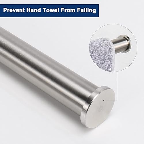 Miniatura 9 de NearMoon Toallero de manotoallero, barra de toalla de mano gruesa de acero inoxidable para baño, toallero montado en la pared a prueba de óxido,