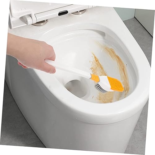 Miniatura 5 de Cepillo de inodoro de pato de buceo, accesorios de inodoro de pared de silicona suave y linda, cepillo de silicona para cabezal de cepillo de