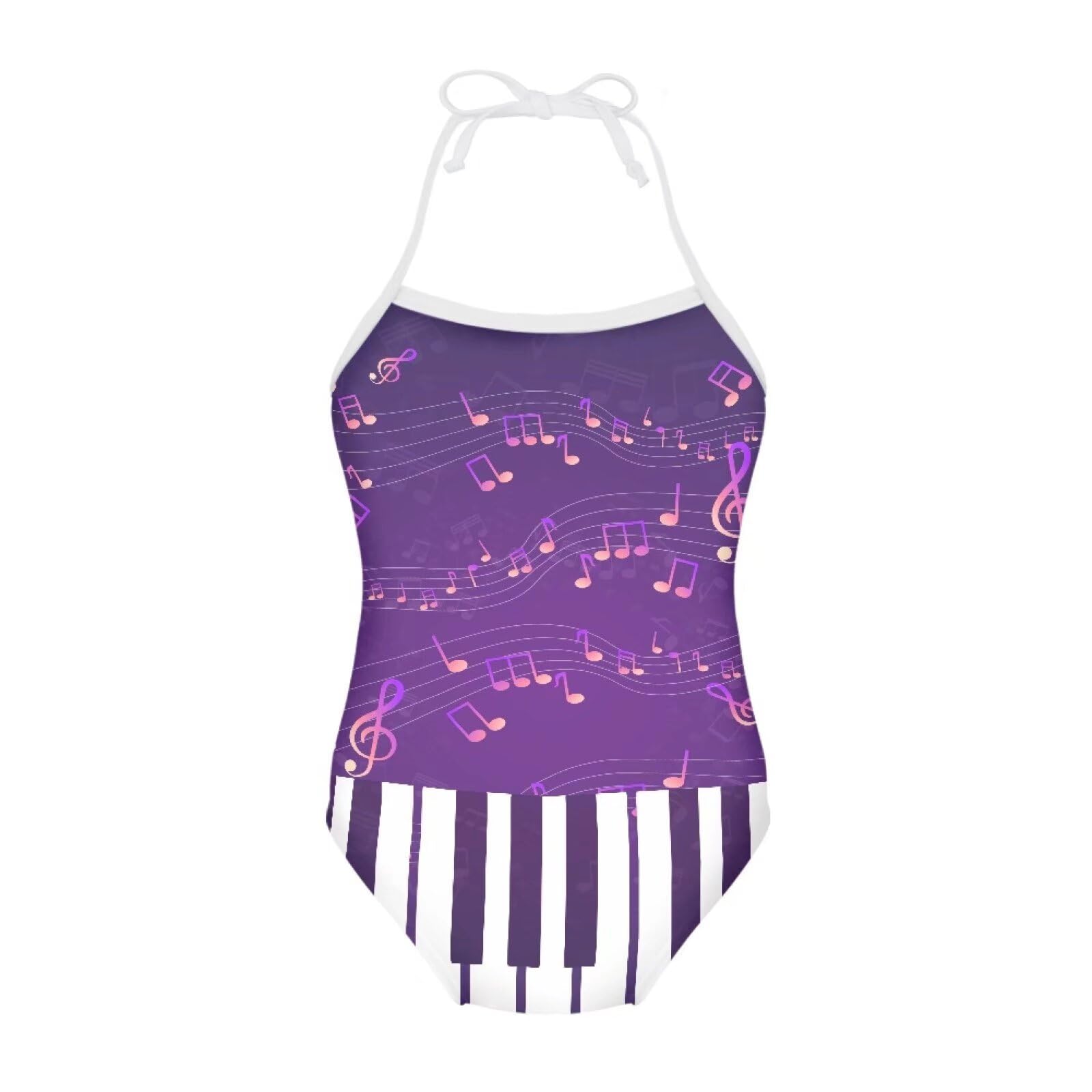 Girls One Piece Swimsuit Beach Bathing Suit Toddler Floral Halter Straps Swimwear for 1-10 Years