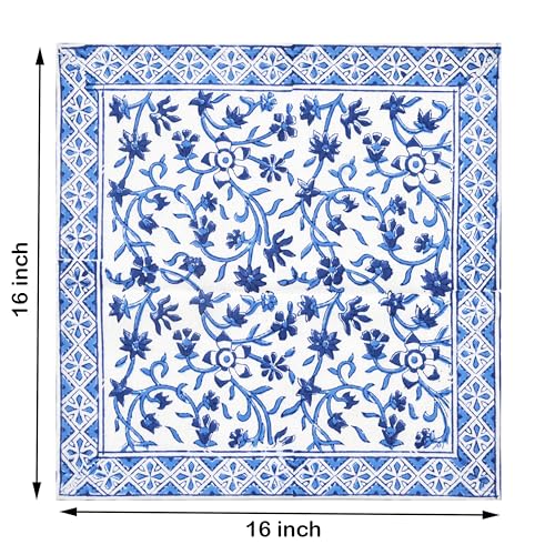 Image of BLOCKS OF INDIA Hand Block Print Cotton Table Napkin (Color 8)
