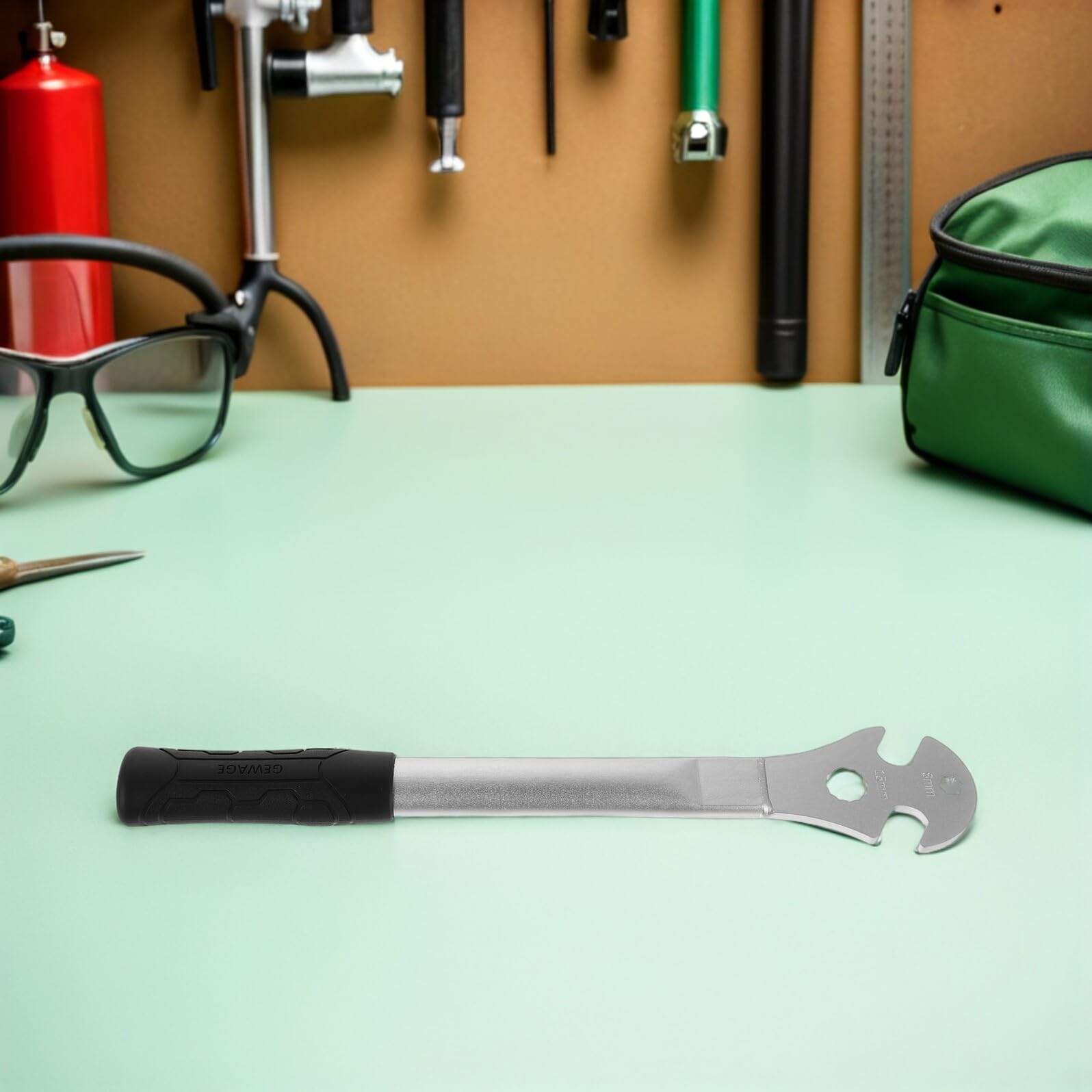 Gatuida Llave para Pedales de Bicicleta con Mango Extralargo Herramienta Manual de Acero Resistente para Mantenimiento de Bicicletas de Montaña y Carretera Compatible con Varios