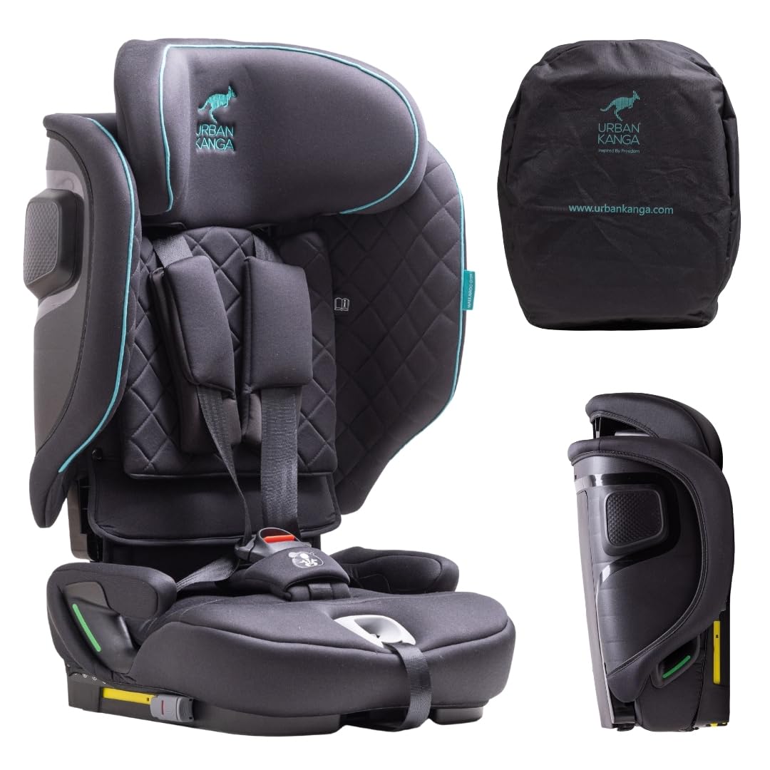 Urban Kanga Wallaroo Grow Silla Coche Plegable ISOFIX 76-150 cm | i-Size R129, Top Tether y arnés integrado de 5 puntos
