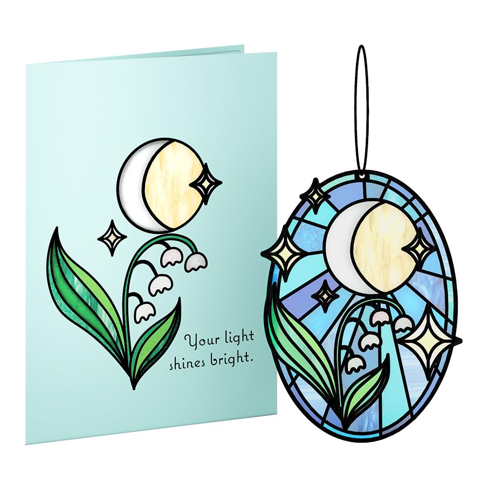 Lovepop Everyday Suncatcher Card for Her and Him - 3D Greeting Cards for Boys, Girls, Men, Women - Shine Bright Twilight Bloom - 5" x 7" Flower Card -