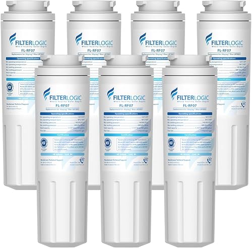 Filterlogic UKF8001 Reemplazo para EveryDrop by Whirlpool Filtro de agua para refrigerador 4, EDR4RXD1, 7 filtros
