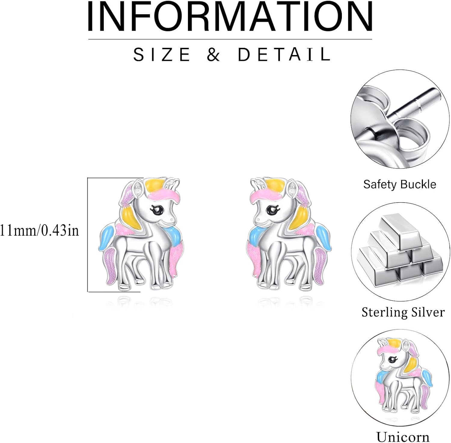 Dreamboat Hypoallergenic Animal Stud Earrings for Women 925 Sterling Silver Cute Animal Jewelry Gifts for Sensitive Ear - Image 6