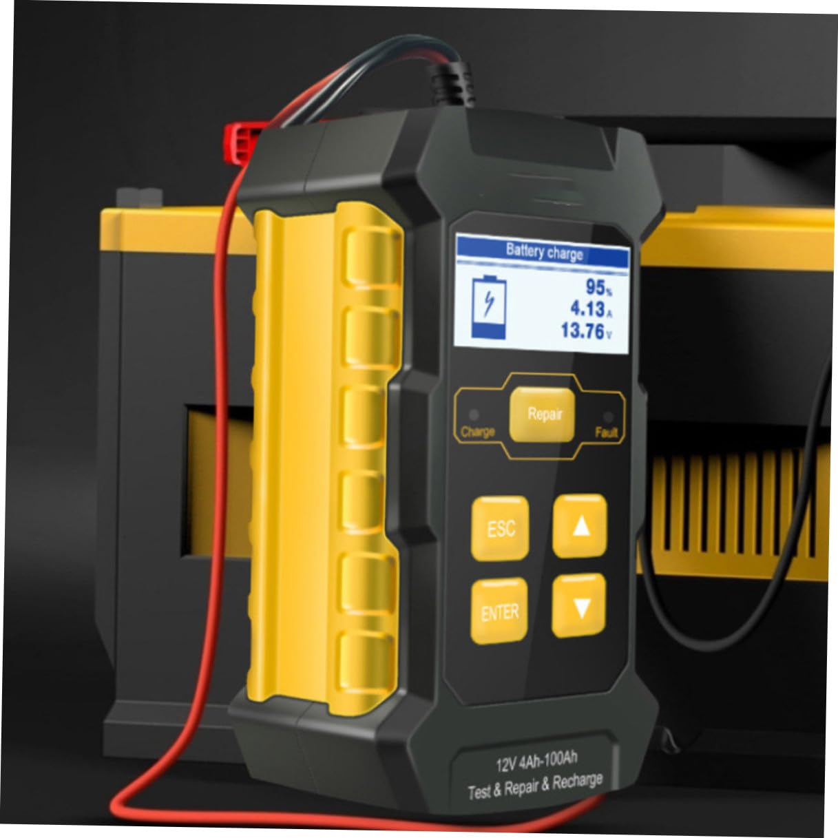 Kfz Batterieanalysator für 12v Fahrzeugbatterien mit Abs, Kupfer, Gummi