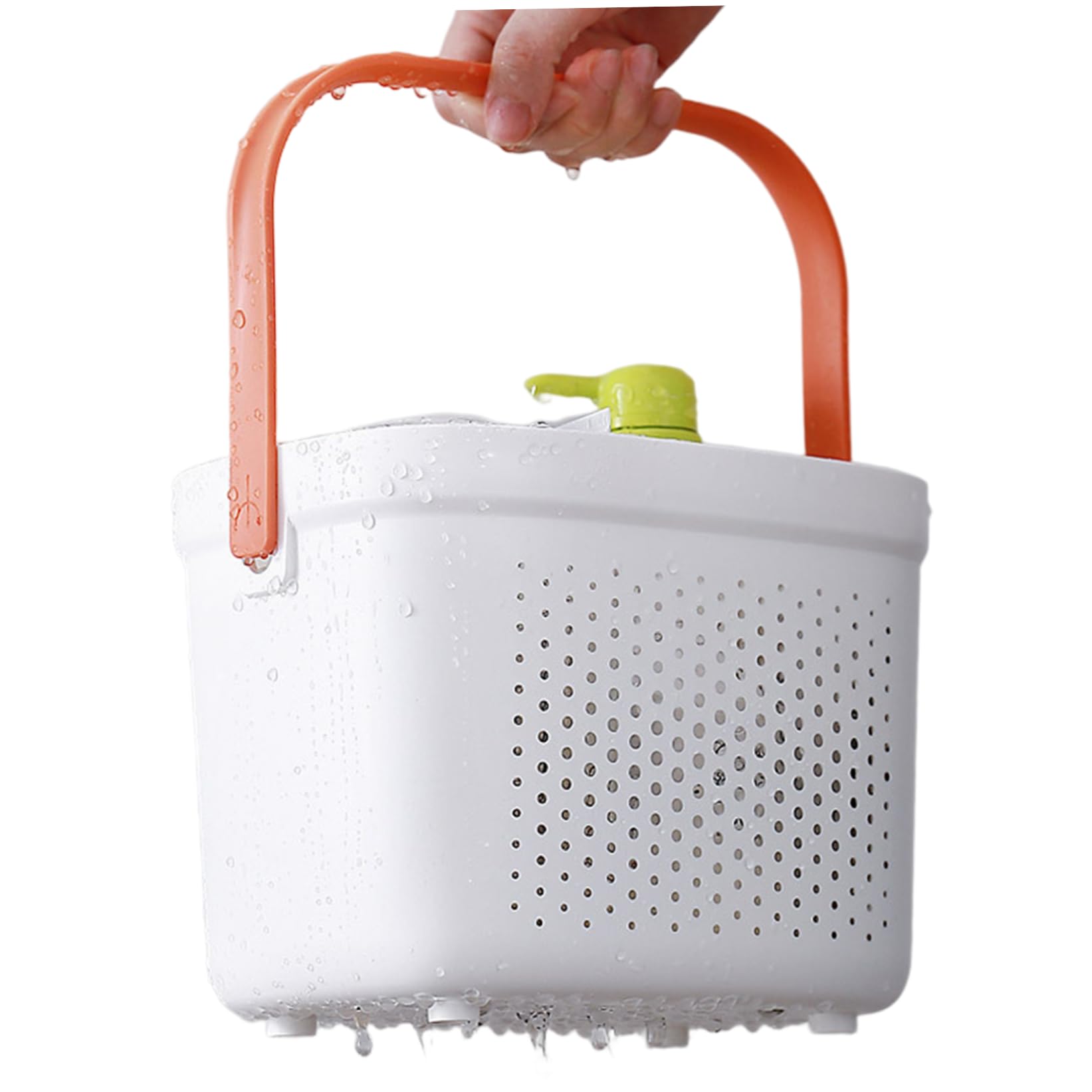 Portable Plastic Mesh Shower Caddy Handle Storage Basket Organizer for Pantry Kitchen Bathroom