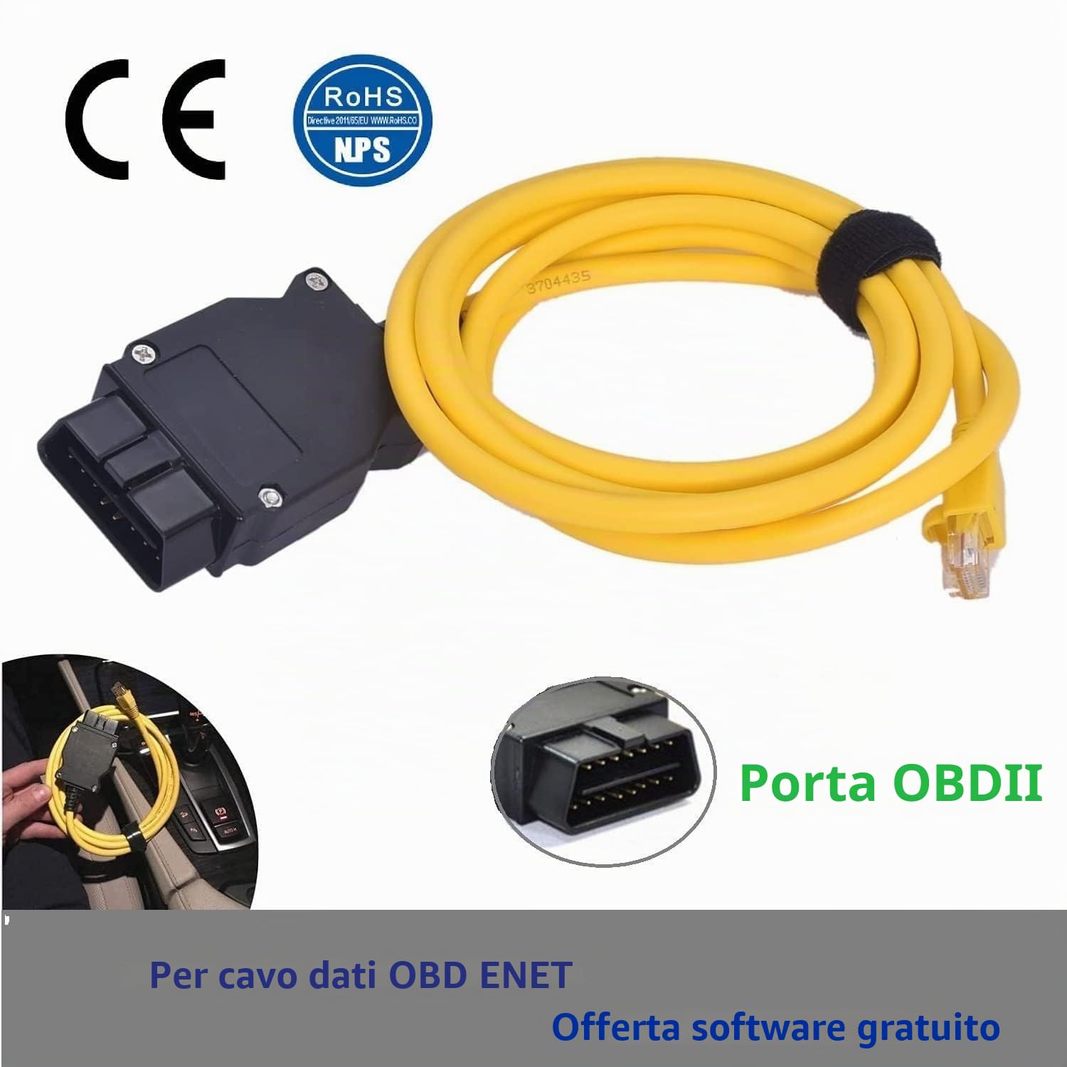AntiBreak ethernet enet to obd2 E-sys Cable Tools E-SYS rj45 enet to OBD2 f Series 2M compatible BMW