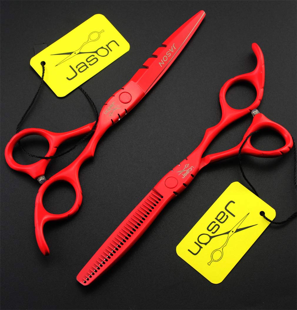 5.5/6.0 Zoll Profi Friseurschere Set japanischen Edelstahl Bartscheren Ausdünnung Schere Männer Frauen Haar Home Use Barber,6.0