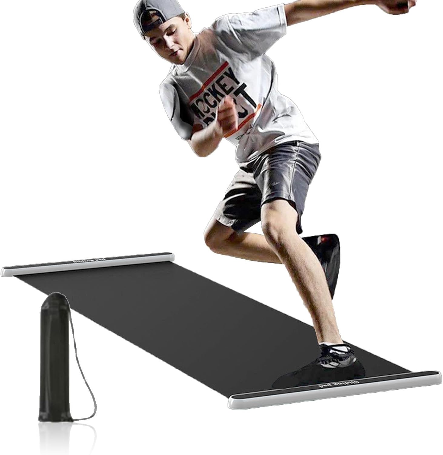 Sliders for Working Out – 180x50cm ABS PU, Exercise Slide Mat, Core Leg Balance | For Training Squats Lunges Push Ups Planks Climbers Skate Strides, Practice, Strength, Body Conditioning