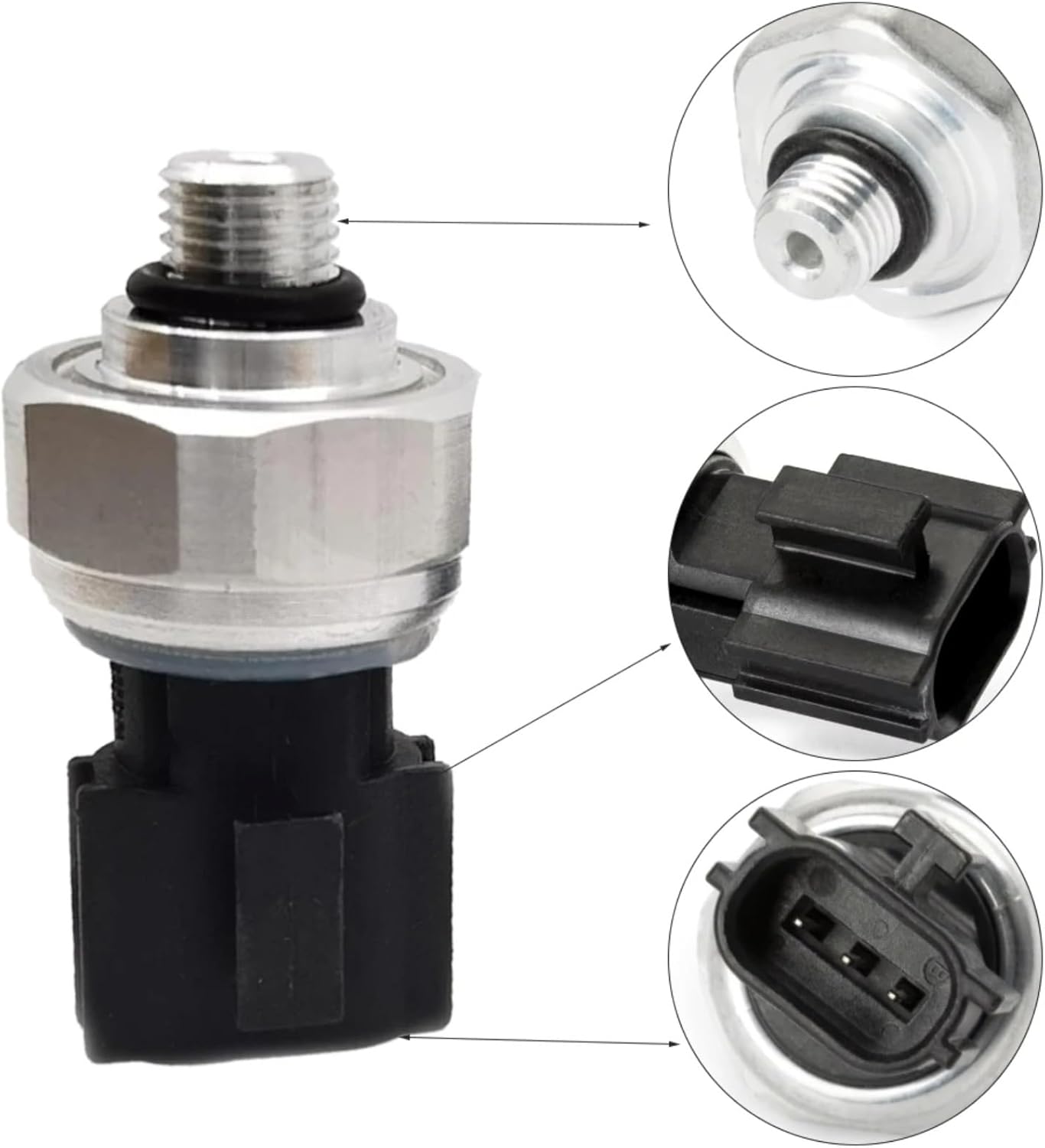 A/C Pressure Switch Sensor for Infiniti for G35 2003 2004 2005-2008 for G37 2008-2013 Air Conditioning Pressure Sensor Switch 92136JY00A BBM461503A 92CP8-11