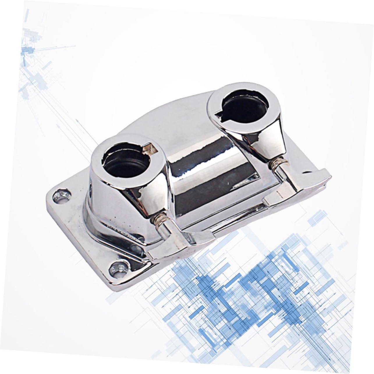 Abaodam Support De Batterie Métal à Double Trou Fixation Pour Tambour Et Cymbale Accessoire Percussion Léger Et Robuste Pour Kit De Batterie