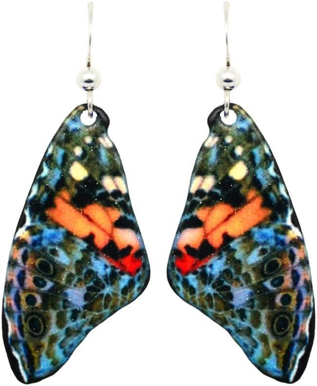 Beautiful Butterfly Earrings by d'ears Non-Tarnish Sterling Silver French Hook Ear Wire