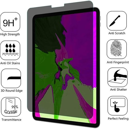 Miniatura 2 de BISENTEK compatible con iPad Pro 11 (20212020  2018), iPad Air (4 generación, 2020), iPad Air 4 (2020), protector de pantalla de privacidad de