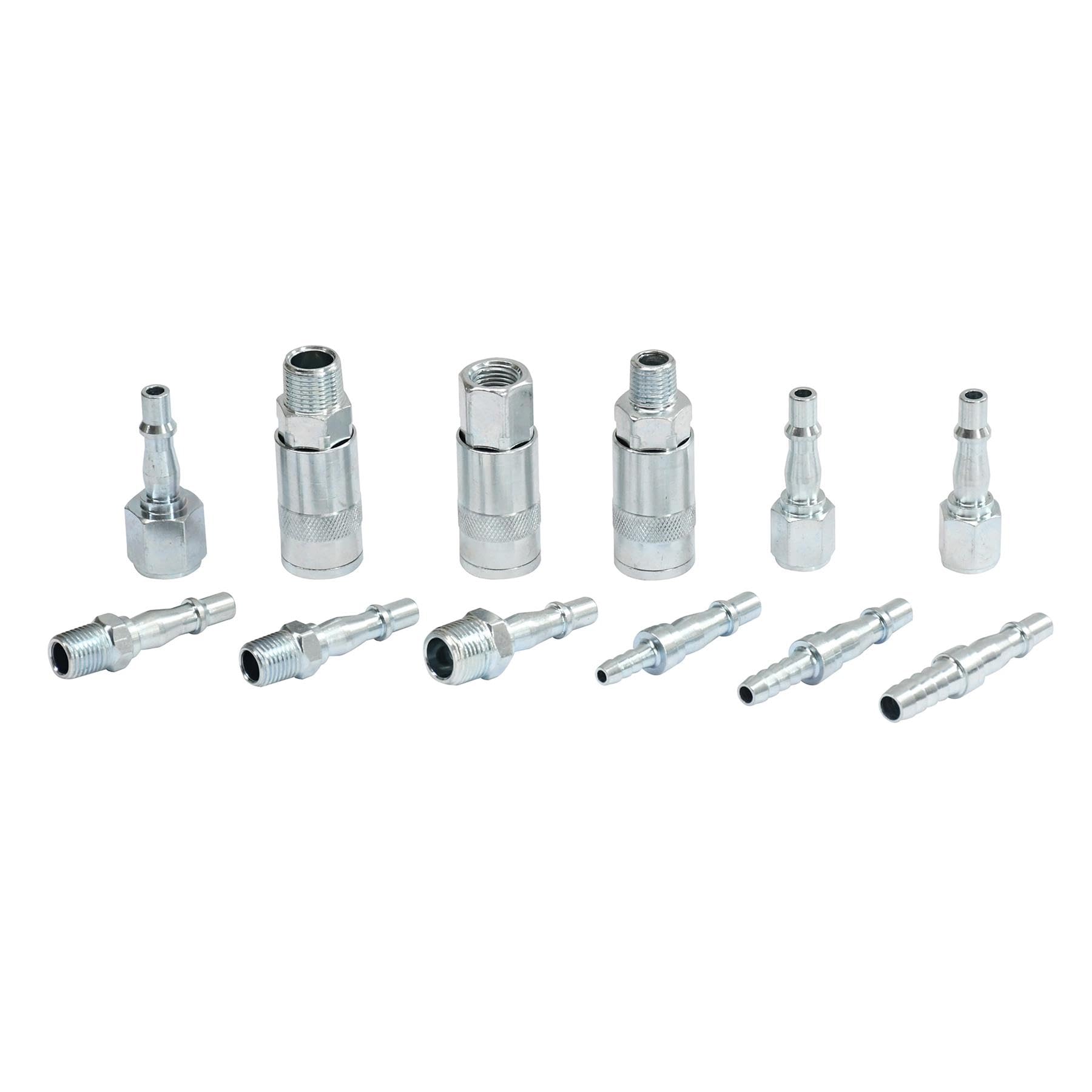 Dapetz ® Air Line Fitting Hose End Connector for PCL Vertex Compressor AirHose Male Female Quick Release Push Fit Hose End 12PC Set