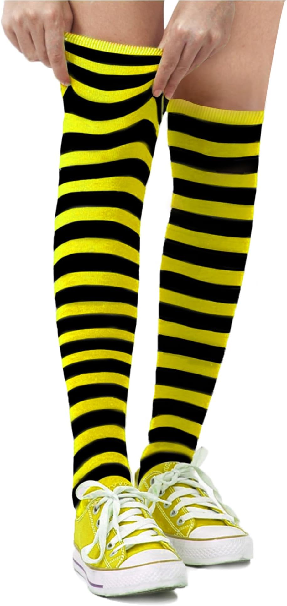 Cotton Striped Socks for Adults - Striped Knee High Socks for Men & Women | Teens - Stylish and Comfortable