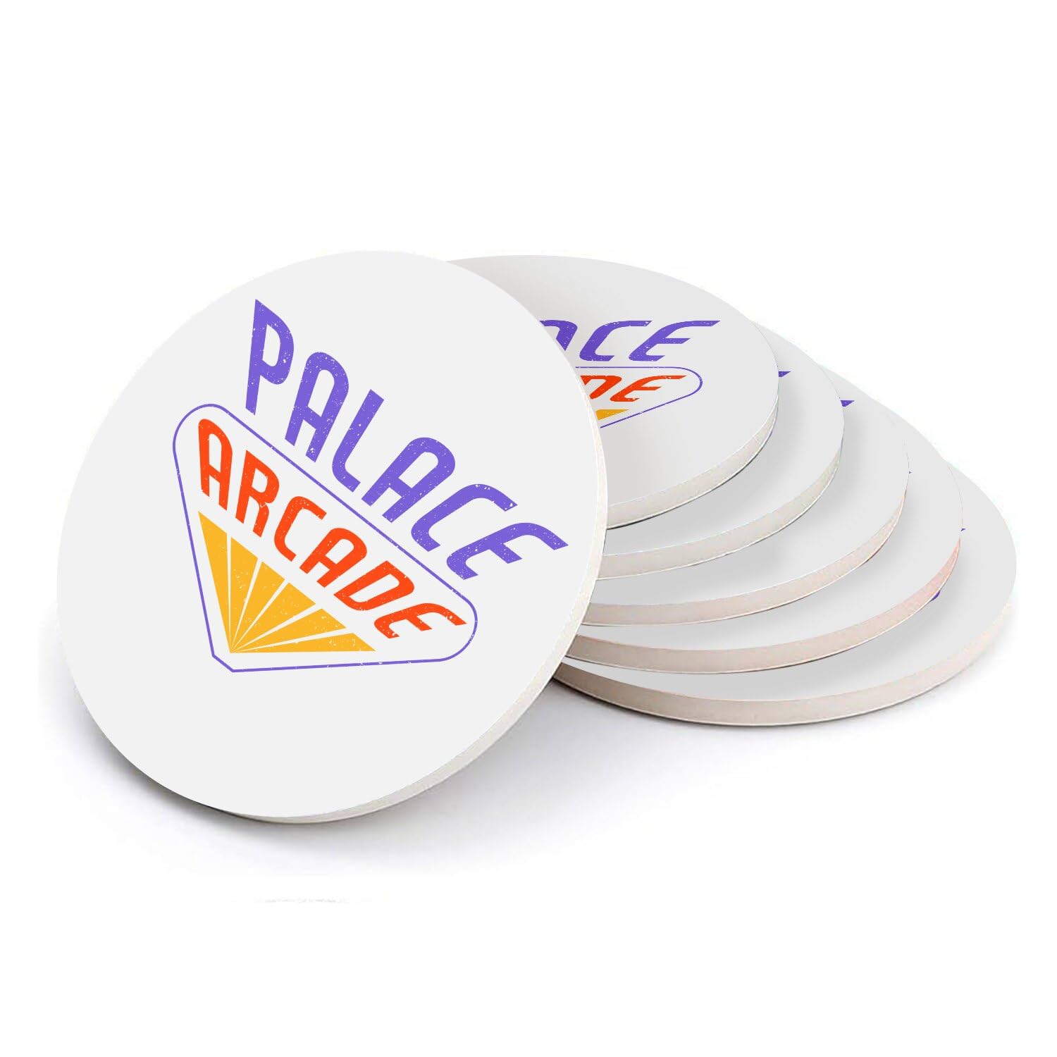 Sous-verre ronds en céramique Palace Arcade le cadeau idéal pour fan de pop culture