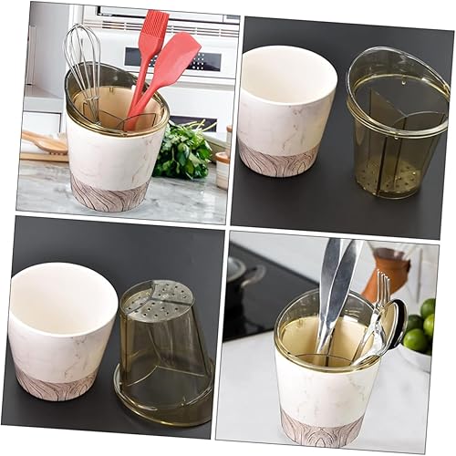 Miniatura 7 de DOITOOL Estante de almacenamiento para palillos, organizador de palillos, recipiente de drenaje para utensilios de cubiertos, soporte para