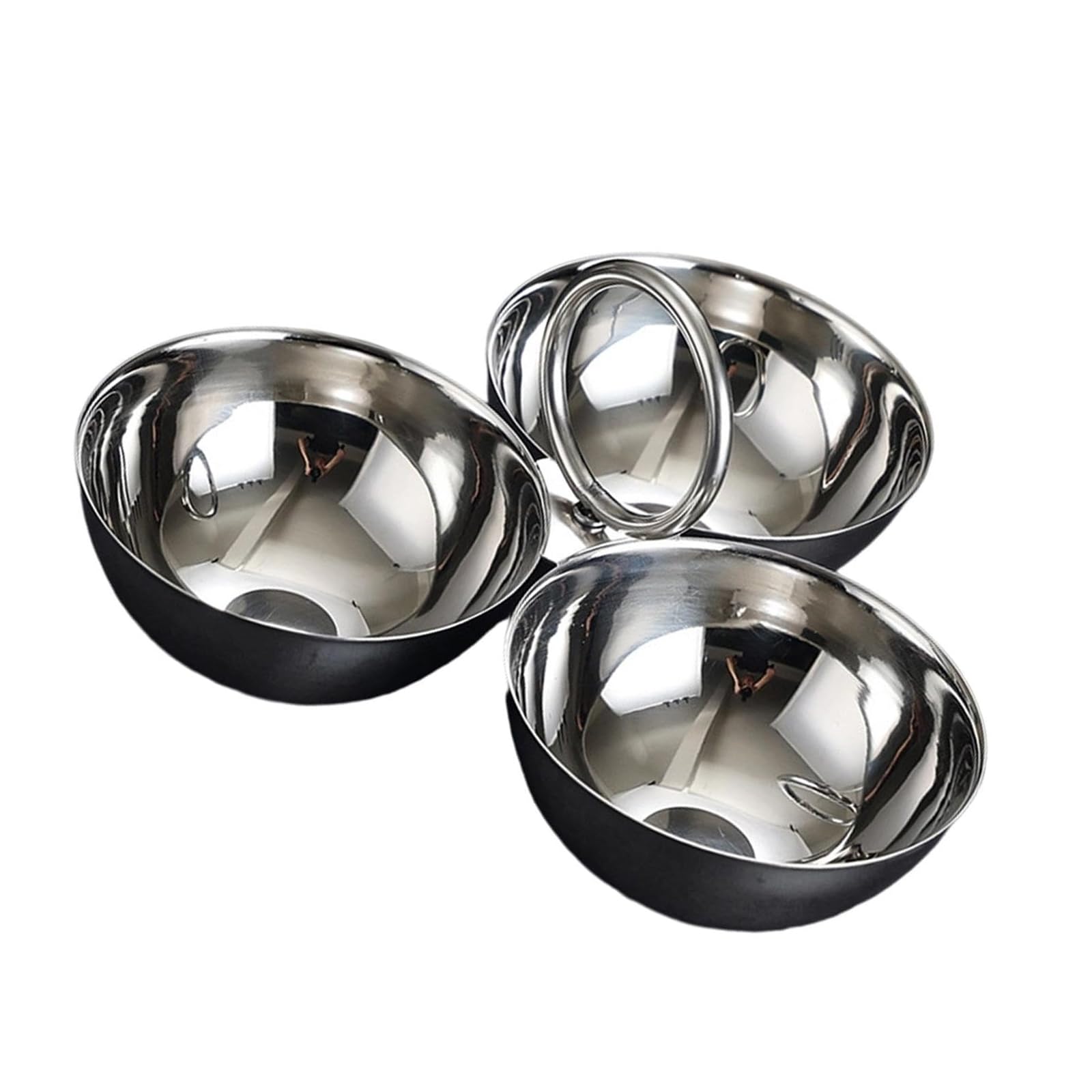 jiingekk Smooth Stainless Steel Snacks Tray for Hygienic Maintenance and Easy Washing Snacks Compartment Plate