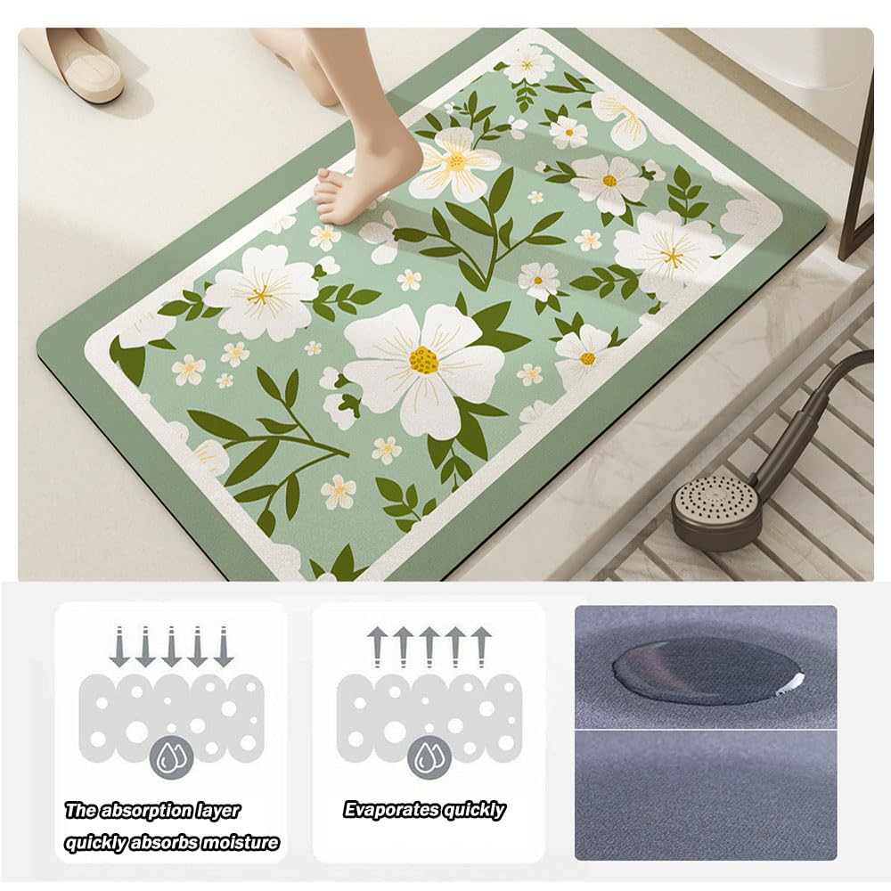 Hiseng Tappetini per il Bagno Antiscivolo, Forma di Farfalla Tappetino da Vasca Assorbenti,Tappeto Bagno Fango Diatomee Antiscivolo per Doccia,Cucina (Rosso,80 * 120cm)