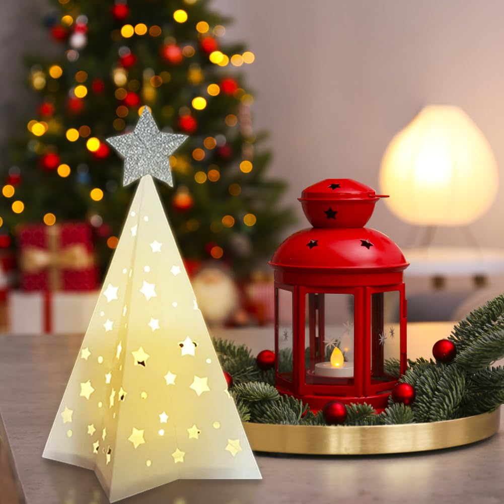 Cutting Dies Natale Scrapbooking Fiore Candela Finestra Fustelle Natalizie FLOFIA - 3 Set Per Scrapbooking E Biglietti Auguri Scritta Buone Feste