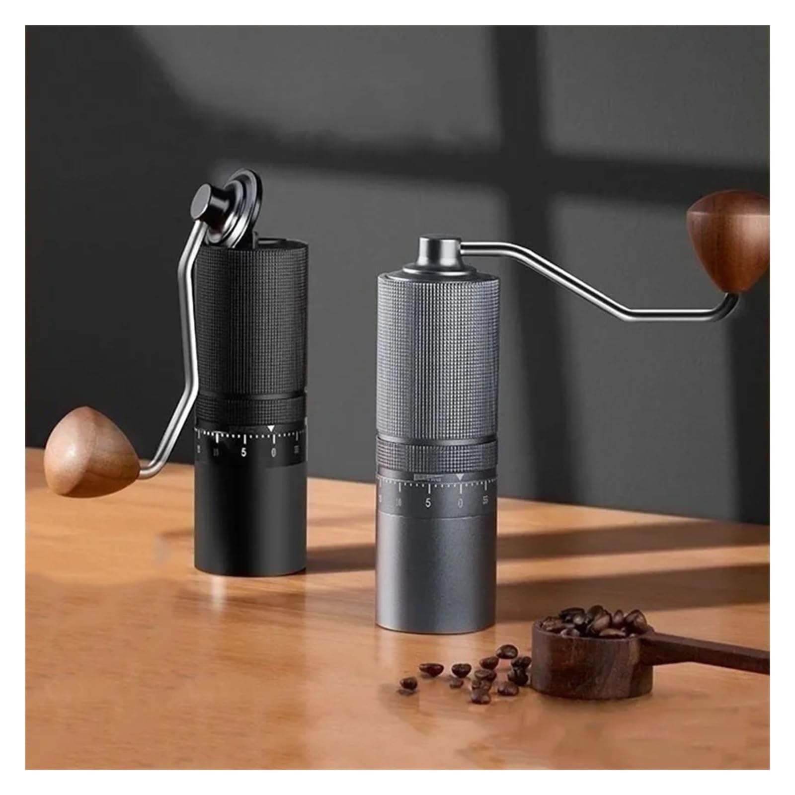 Compatibile con macinacaffè manuale 5 Core 6 7 in acciaio inossidabile for espresso portatile for uso domestico(Black 5 Core)