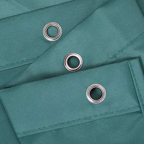 Image of N&Y HOME Fabric Shower Curtain or Liner with Magnets, Teal | Hotel Quality, Machine Washable, Water Repellent, Standard Size