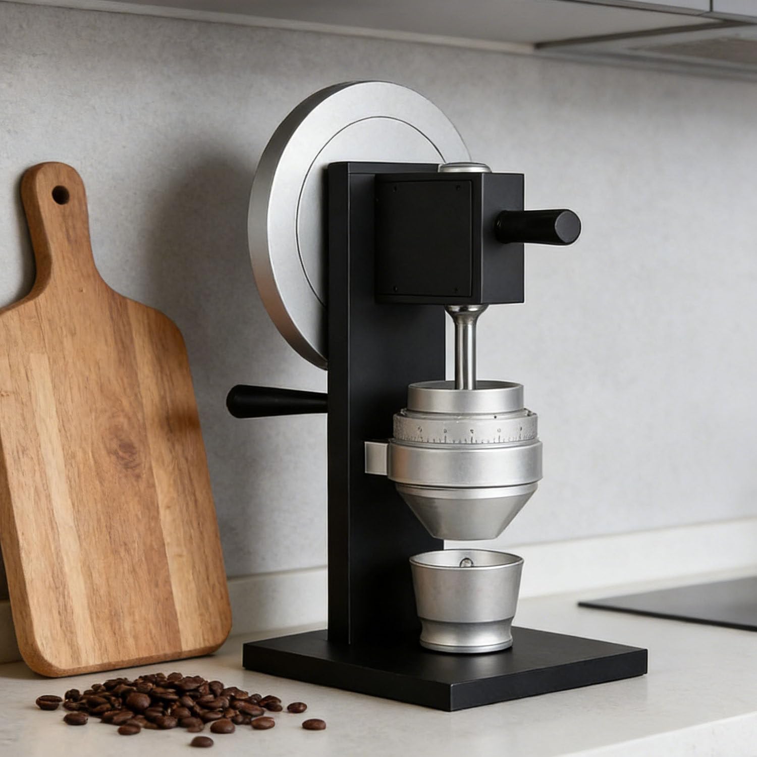 Młynek do kawy Conical Burr Espresso, ręczny młynek do kawy o średnicy 83 mm z mieleniem bez użycia ciepła i wyjmowanym korpusem do użytku domowego Titaniumknife