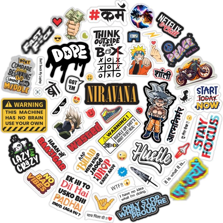 Tarbooz Vinyl Sticker Pack of 56 - StickEra S1EP3 Series for Laptop, Mobile, Cases, Gadgets, Car, Bike, Skateboard, Water Bottle, Computer, Phone & More… (B0CKPMK763) Amazon Price History, Amazon Price Tracker