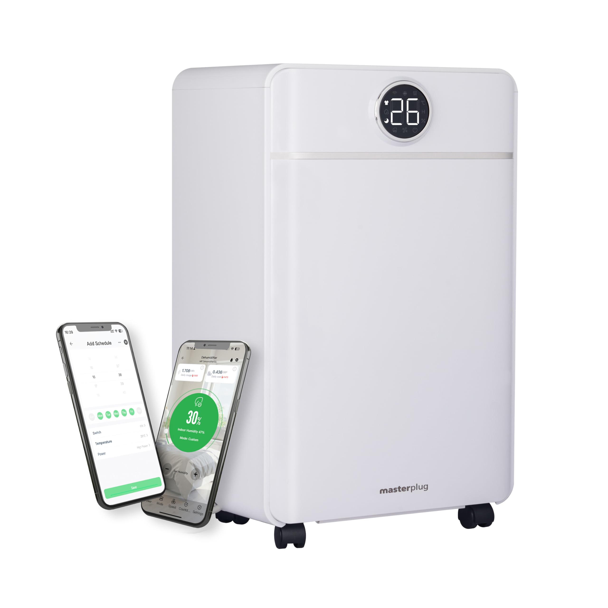Masterplug  White Smartenergy 3 In 1 12L Dehumidifier, Sports Direct