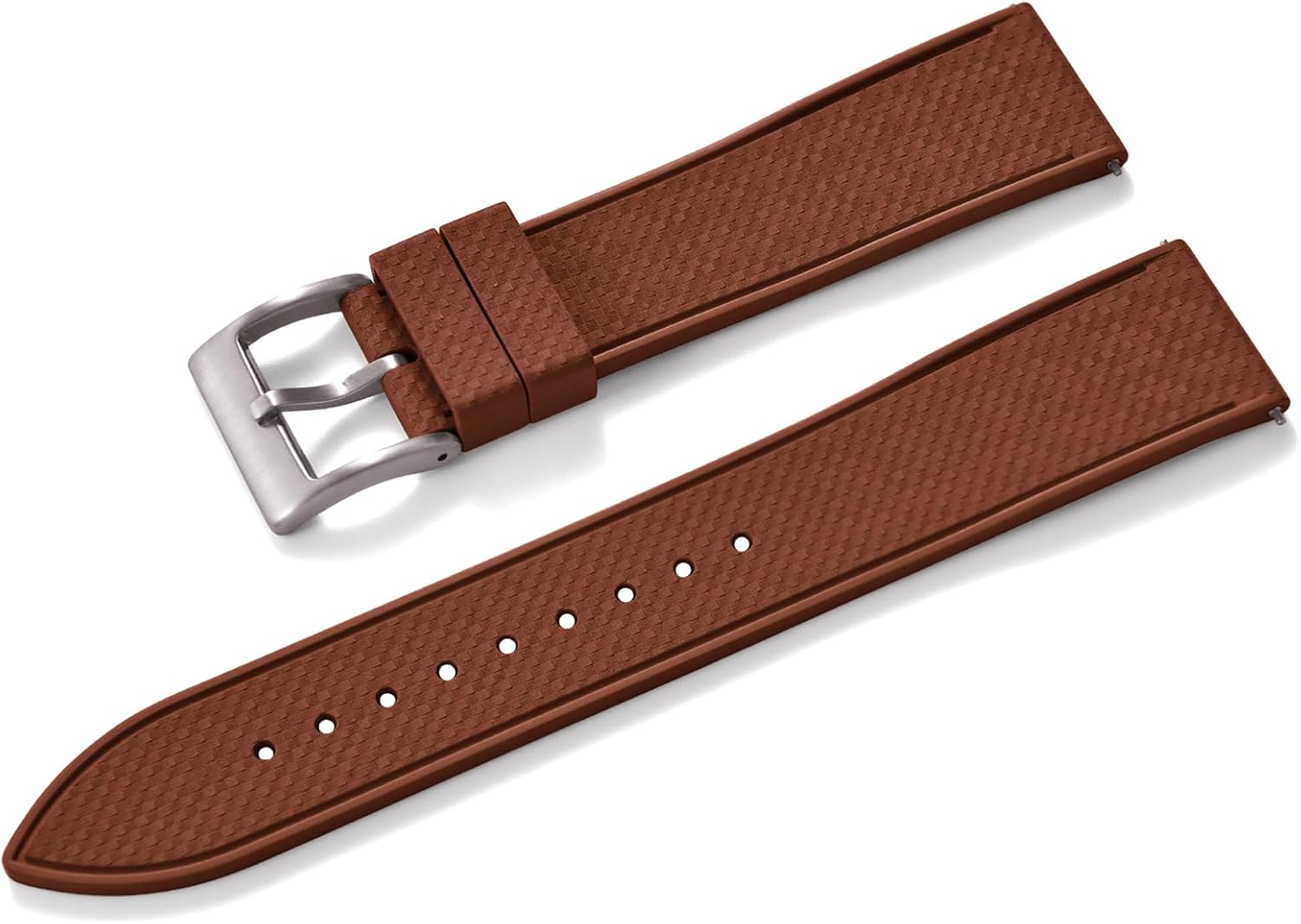 20MM 22MM Fluoroelastomer/FKM Rubber Watch Bands for Men Women - Quick Release Replacement Waterproof Sport Straps