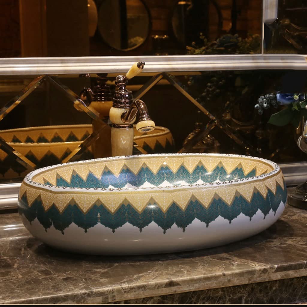 Umywalka wpuszczana do łazienki Umywalka łazienkowa Owalna umywalka nablatowa Umywalka łazienkowa Nordic Umywalka ceramiczna z kranem Umywalki łazienkowe
