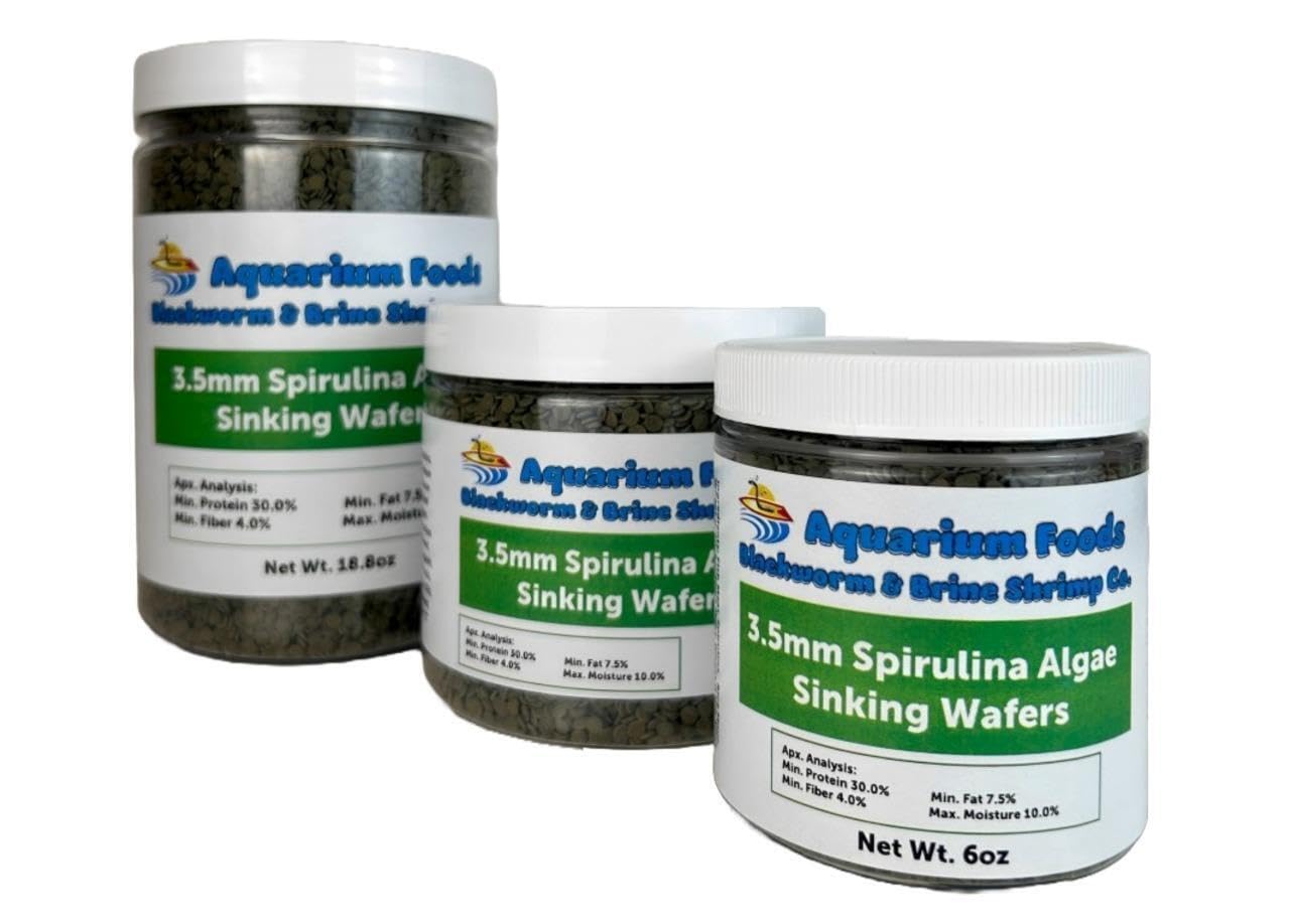 Aquatic Foods Inc 3 5mm - 1 8 Micro Sinking Spirulina Veggie and Algae Wafers for Bottom Tropical