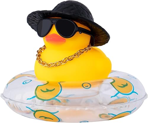 wonuu Decoración de pato de goma para automóvil, adorno para tablero de automóvil, accesorios de decoración de tablero de automóvil, accesorios de