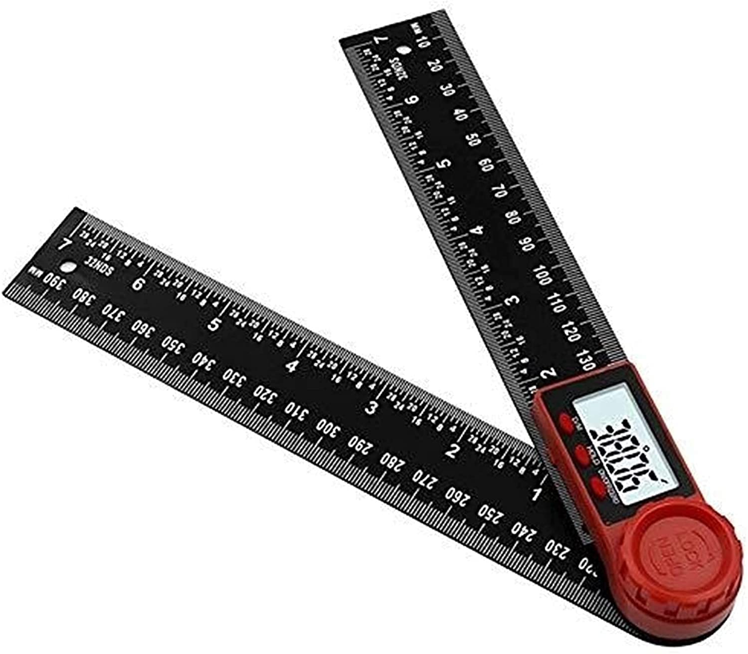 WJJ 200m Angle Righello Digital Display Angolo Goniometro Digital Display Card Nero Vernier Calibro Livello Righello