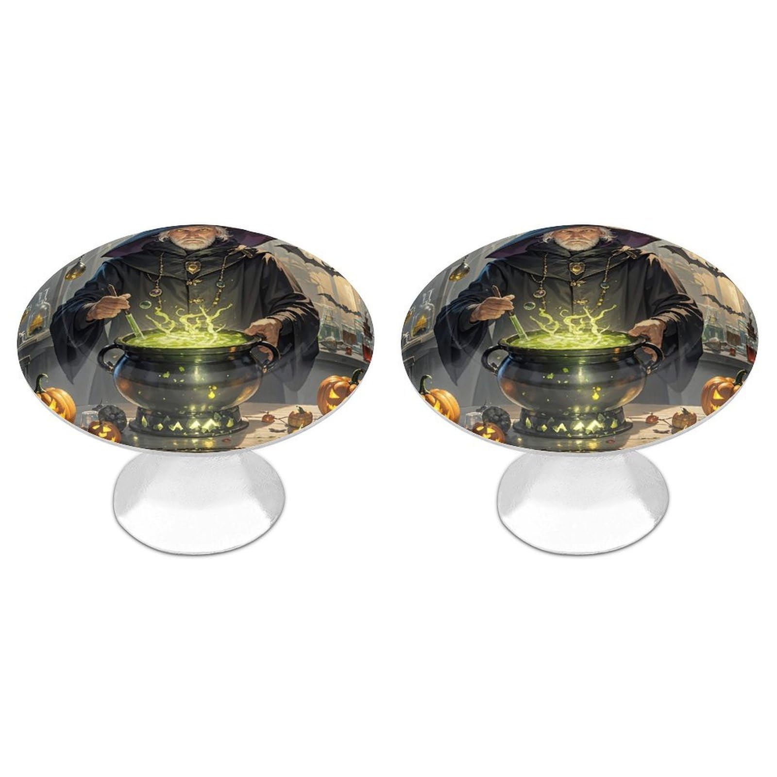 FekiLoot Magic Pumpkin Night Cabinet Knob Kitchen Drawer Knob Stainless Steel Round Drawer Pulls Modern Cabinet Hardware Vintage Dresser Drawer for Kitchen Bathroom Closet Dresser Cabinets